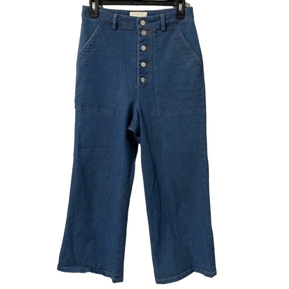 Capulet Lottie Jean Light Blue Jeans Cropped Wide Leg Size 6 / Medium - Picture 1 of 9